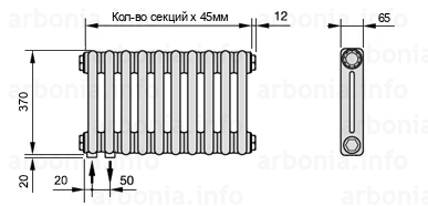 Схема (чертеж) радиатор